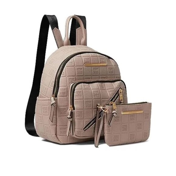 Steve Madden Balma Logo Zipper Backpack- Blush main image 8